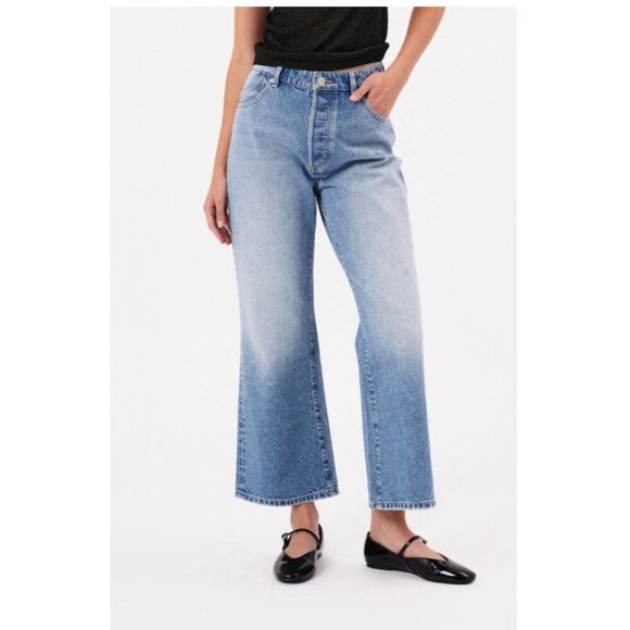 ROLLA'S Denim - Rollas Womens Classic Flare Crop Sienna High Rise in Light Vintage Blue Size 28